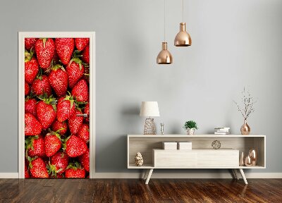 Vinilo para puerta Fresas