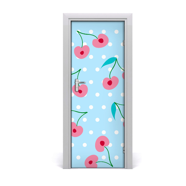 Vinilo para puerta Pared guindas