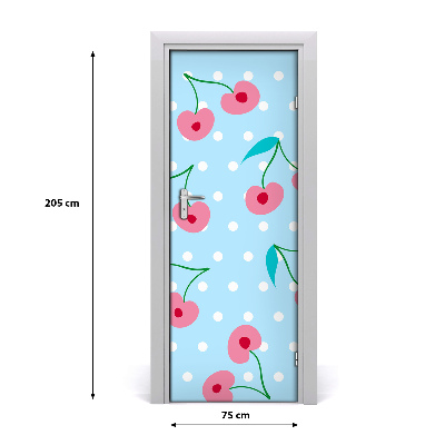 Vinilo para puerta Pared guindas