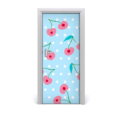Vinilo para puerta Pared guindas