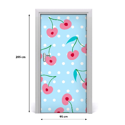 Vinilo para puerta Pared guindas