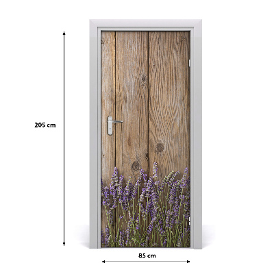 Vinilo para puerta Lavanda en madera