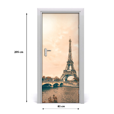 Pegatina para puerta Torre eiffel