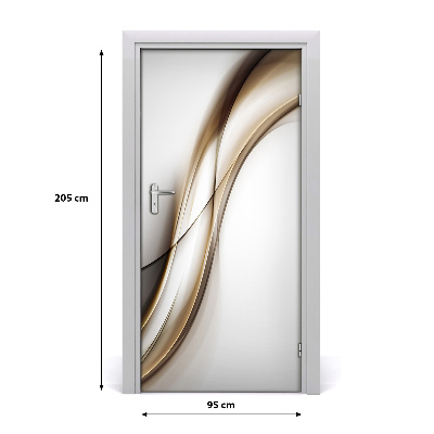 Vinilo para puerta Ola marrón