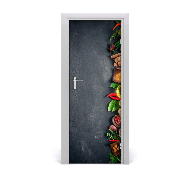 Vinilo para puerta Condimentos y especies