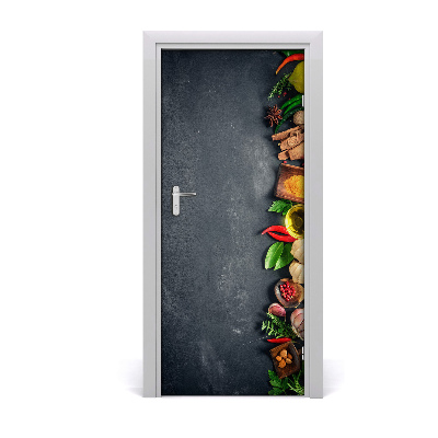 Vinilo para puerta Condimentos y especies