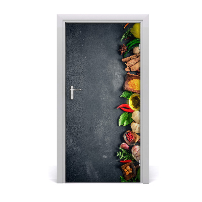 Vinilo para puerta Condimentos y especies