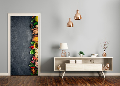 Vinilo para puerta Condimentos y especies