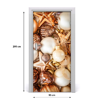 Vinilo para puerta Adornos de navidad