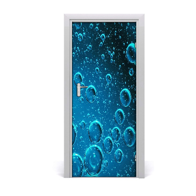 Vinilo para puerta Burbujas bajo el agua