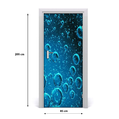 Vinilo para puerta Burbujas bajo el agua