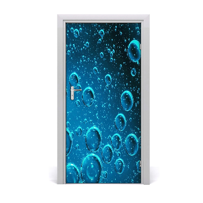 Vinilo para puerta Burbujas bajo el agua