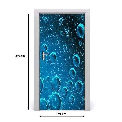 Vinilo para puerta Burbujas bajo el agua