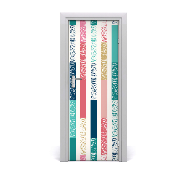 Vinilo para puerta Rayas de colores