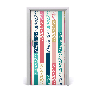Vinilo para puerta Rayas de colores