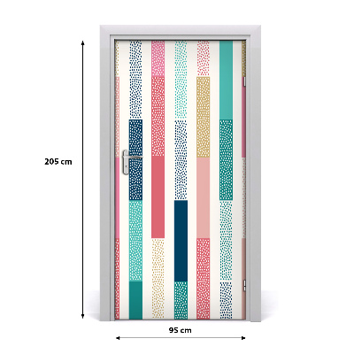 Vinilo para puerta Rayas de colores