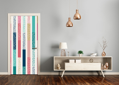 Vinilo para puerta Rayas de colores