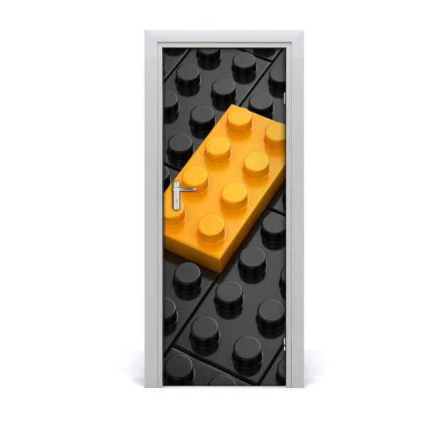 Vinilo para puerta Pared bloques de lego