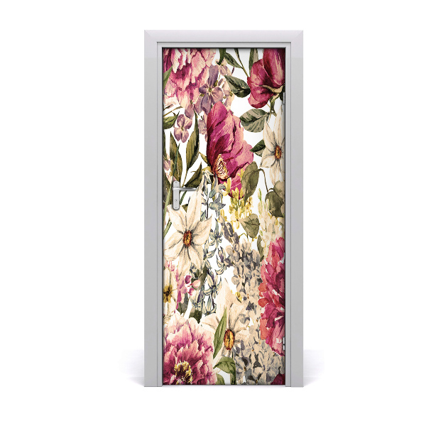 Lámina adhesiva de puerta Motivo floral