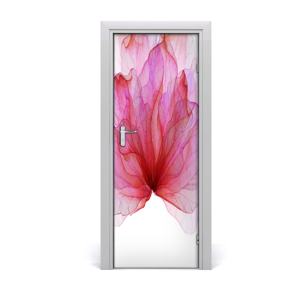 Lámina adhesiva de puerta Flor rosa