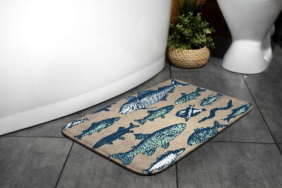 Alfombrilla baño Patrón de pescado