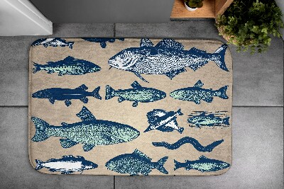 Alfombrilla baño Patrón de pescado