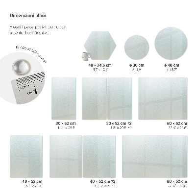 Tabla de cortar Hexagonal semitransparente