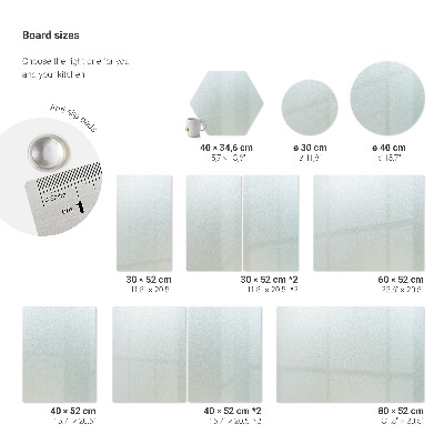 Tabla de picar Rectangular semitransparente