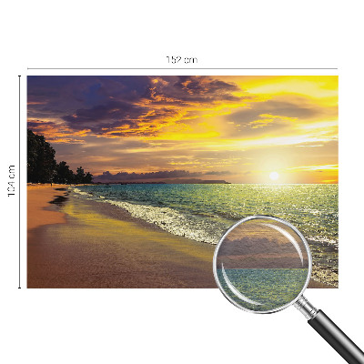 Mural de pared con estampado hermoso con diseño de playa al atardecer