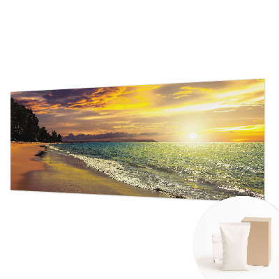 Mural de pared con estampado hermoso con diseño de playa al atardecer