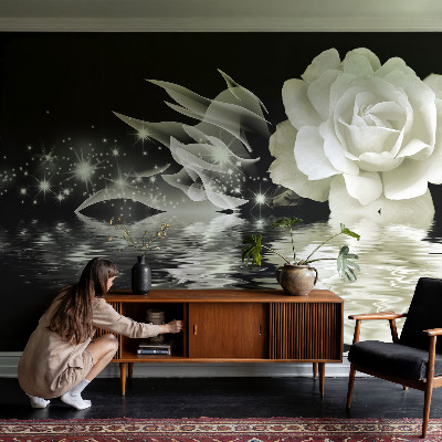 Papel mural texturado decorativo en color rosa luminoso