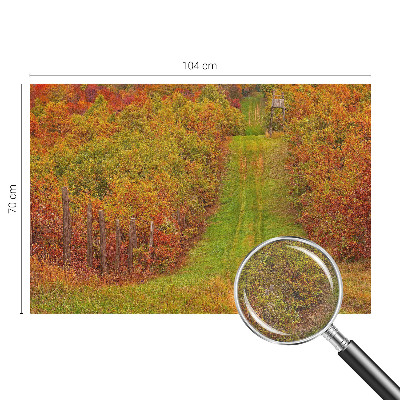 Fotomural decorativo para cabecero de cama en colores otoñales