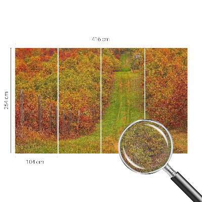 Fotomural decorativo para cabecero de cama en colores otoñales