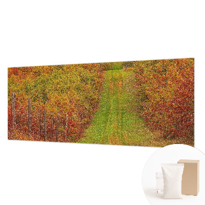 Fotomural decorativo para cabecero de cama en colores otoñales
