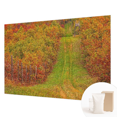 Fotomural decorativo para cabecero de cama en colores otoñales