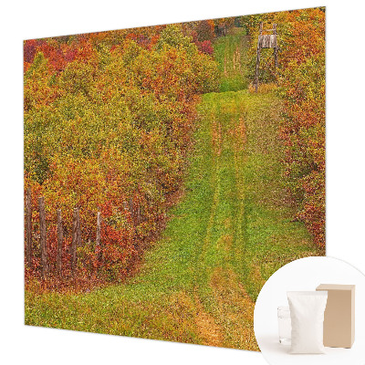 Fotomural decorativo para cabecero de cama en colores otoñales