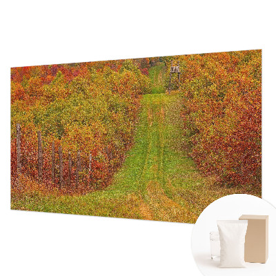 Fotomural decorativo para cabecero de cama en colores otoñales