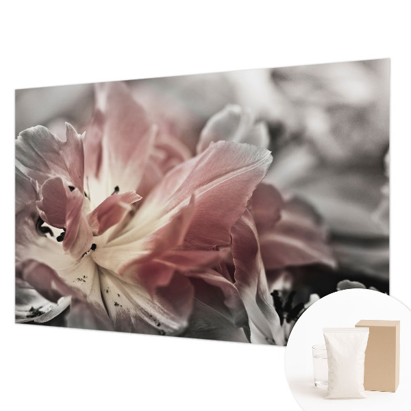 Mural decorativo con diseño de flores en tonos pastel