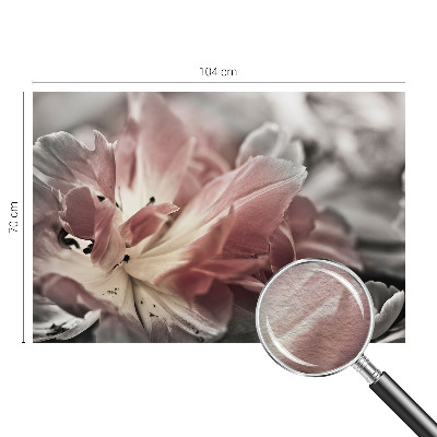 Mural decorativo con diseño de flores en tonos pastel