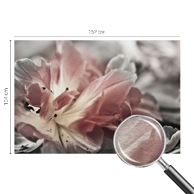 Mural decorativo con diseño de flores en tonos pastel