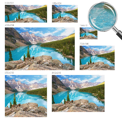 Mural de pared con estampado hermoso con diseño de lago azul