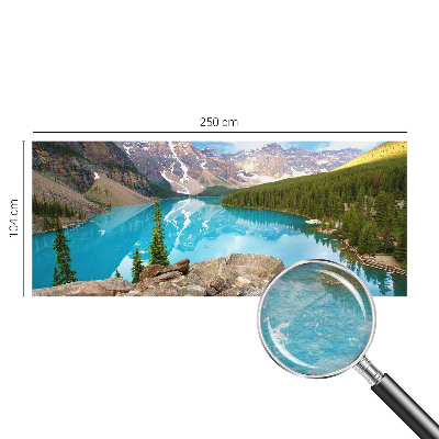 Mural de pared con estampado hermoso con diseño de lago azul