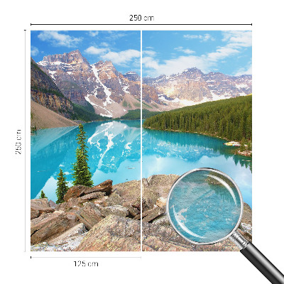 Mural de pared con estampado hermoso con diseño de lago azul