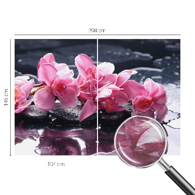 Papel mural texturado decorativo con un motivo floral elegante