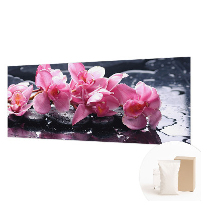 Papel mural texturado decorativo con un motivo floral elegante