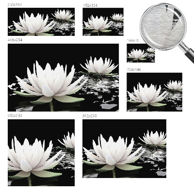 Fotomural decorativo para cabecero de cama con diseño de flores acuáticas