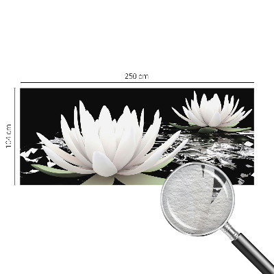 Fotomural decorativo para cabecero de cama con diseño de flores acuáticas