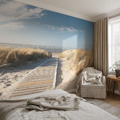 Papel mural texturado decorativo con diseño Sendero marítimo