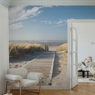 Papel mural texturado decorativo con diseño Sendero marítimo