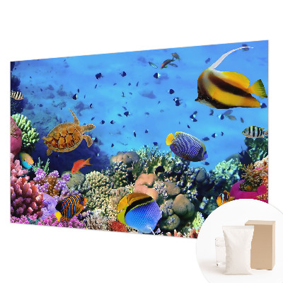 Mural de pared con estampado hermoso con motivo de arrecife de coral